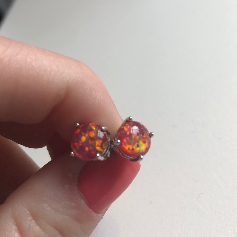 Fire Opal Earrings